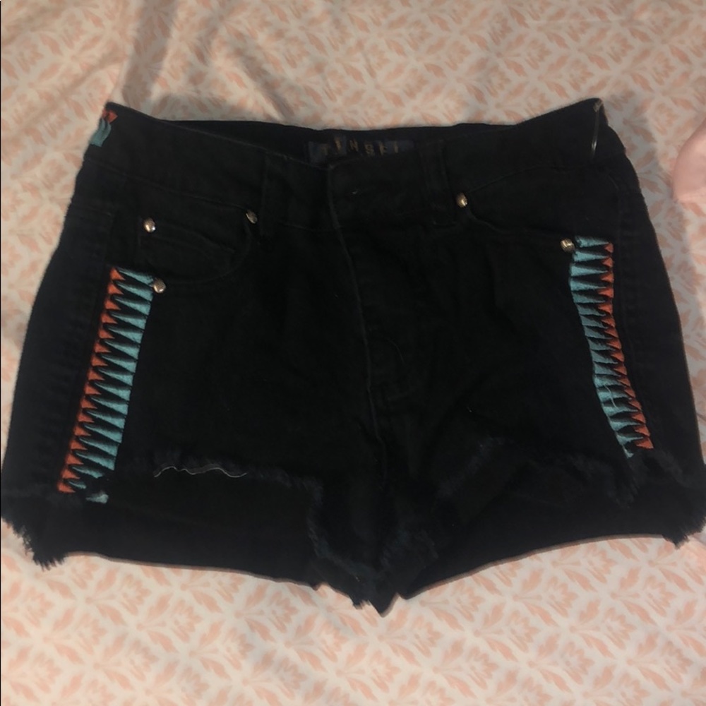 Black Tinsel Jean shorts